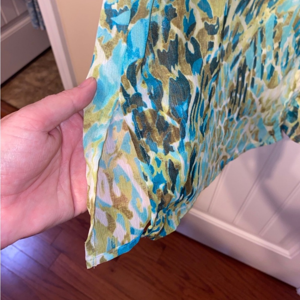 Ruby Rd. Blue And Green Patterned Button Down Shi… - image 6